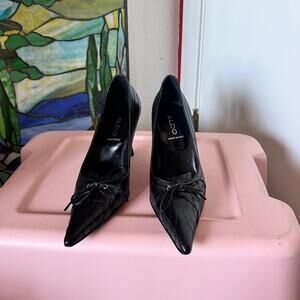 aldo black pointed stiletto heels shoes